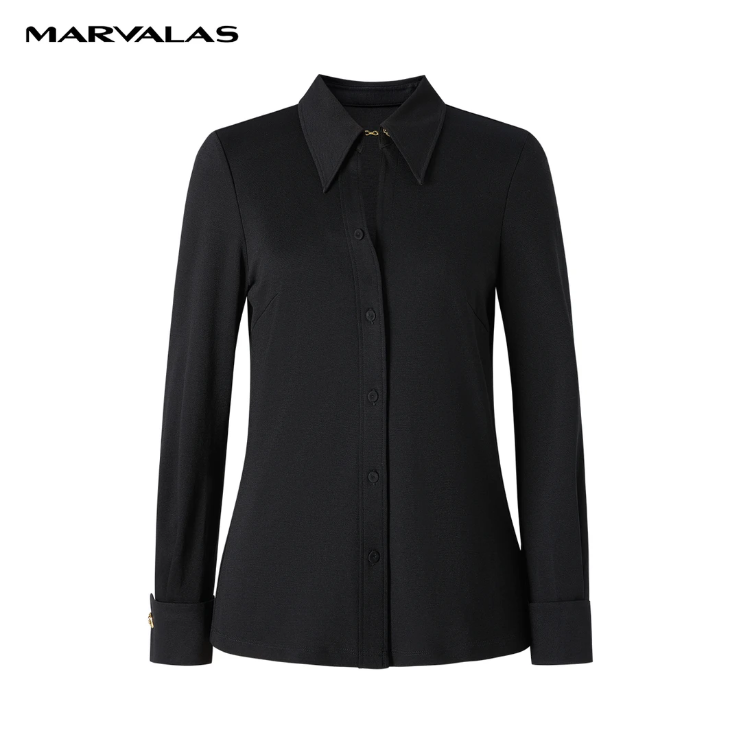 设计款纯色衬衫M311306439