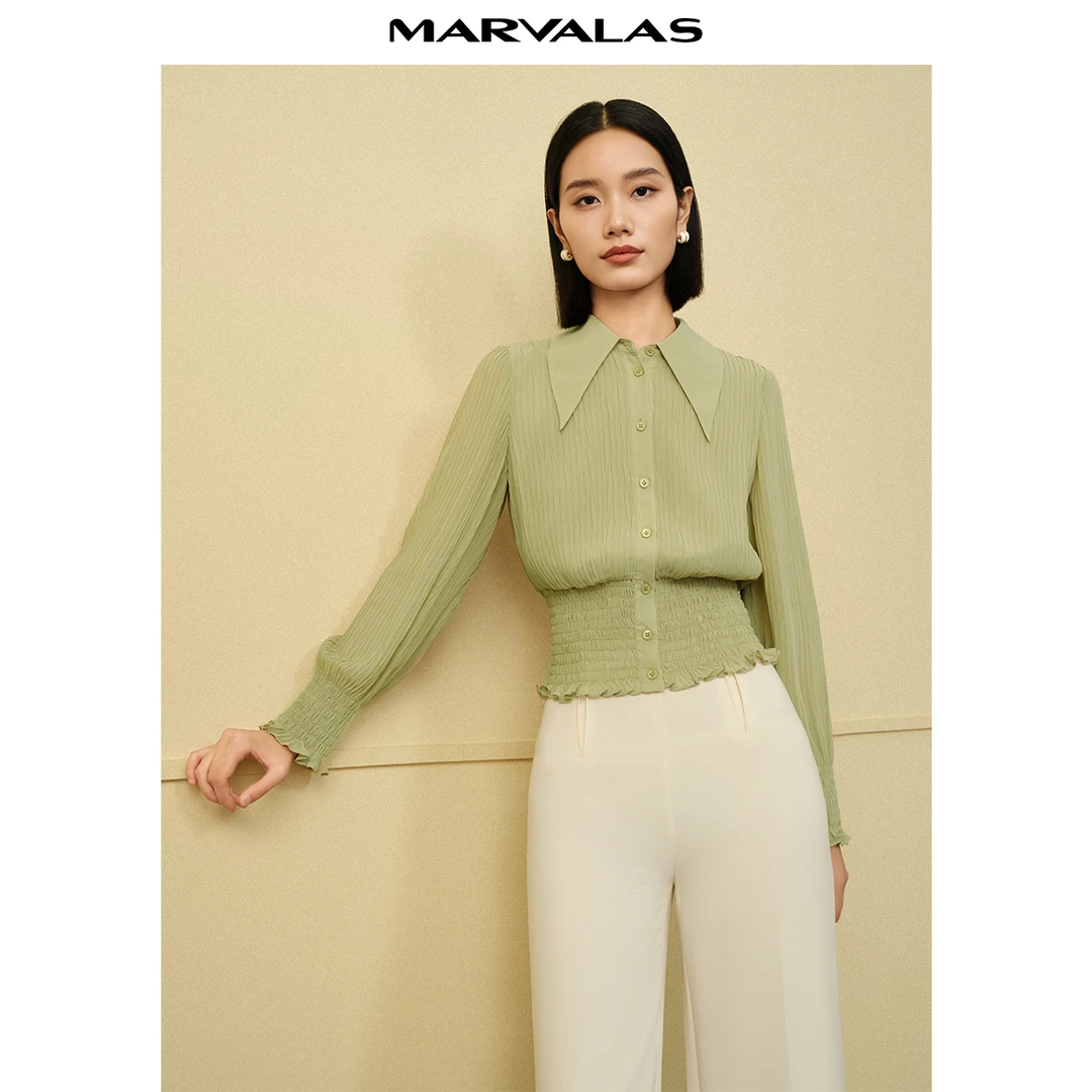 【众心专属】M311305060衬衫小众设计感长袖气质