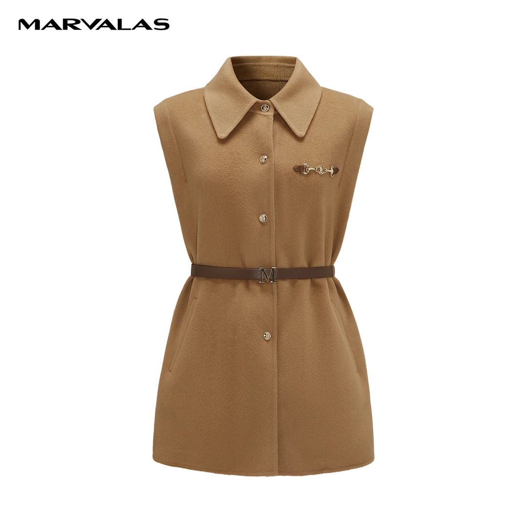 【曼德诗】西装马甲冬季通勤马夹高级干练修身背心M418007317