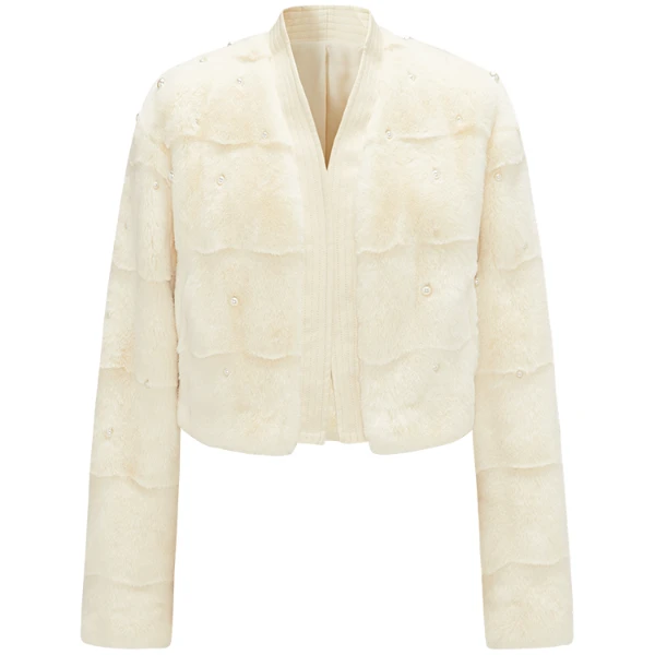 【商场同款】曼德诗纯色外套秋冬新中式简约加厚外套M421307302