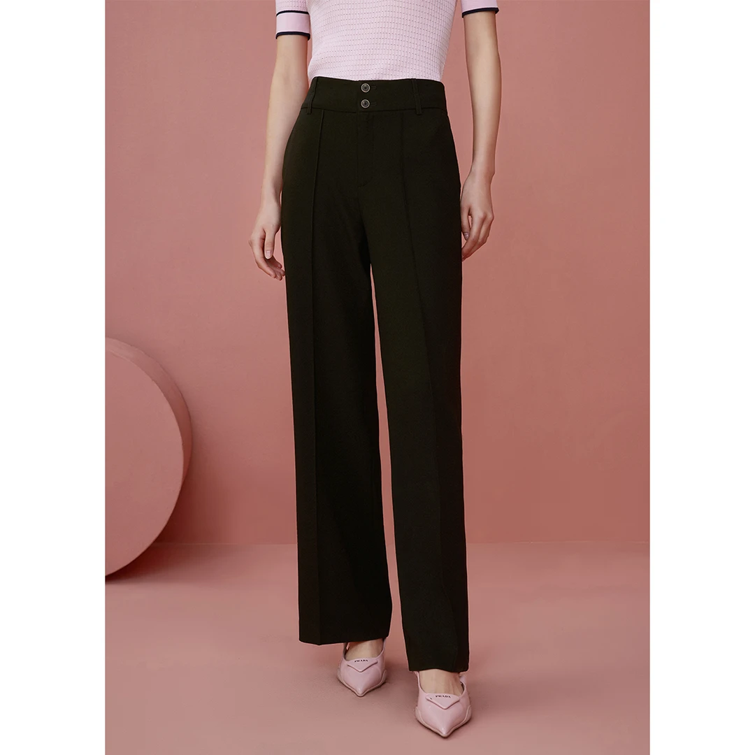 曼德诗垂感百搭夏季新款休闲裤M102300657