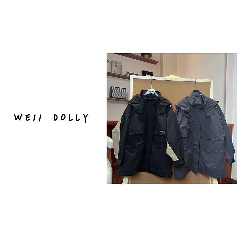 (探索欲)文艺风冬款加棉冲锋衣外套