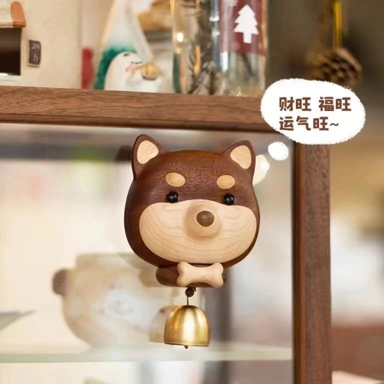 木质手工铃铛一旺财铃铛