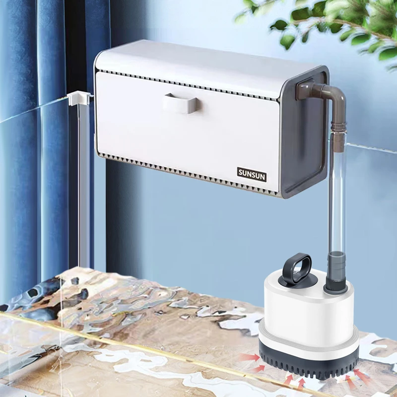 森森珍选鱼缸过滤器龟缸滴流盒底吸鱼便过滤盒静音循环系统上过滤