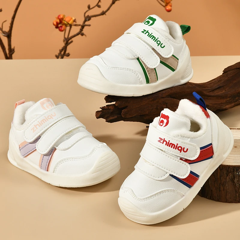 学步鞋男宝宝0-1-3岁2秋冬婴幼儿鞋子女宝宝软底防滑加绒加SD35