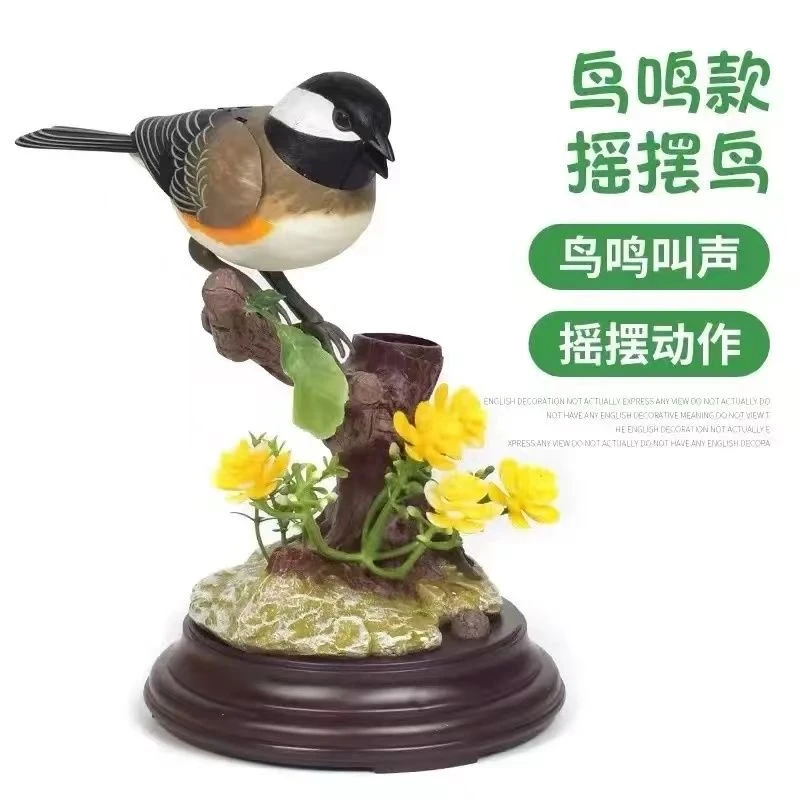 声控鸟春节摆件声控小鸟厂家趣味仿真小鸟电子儿童玩具