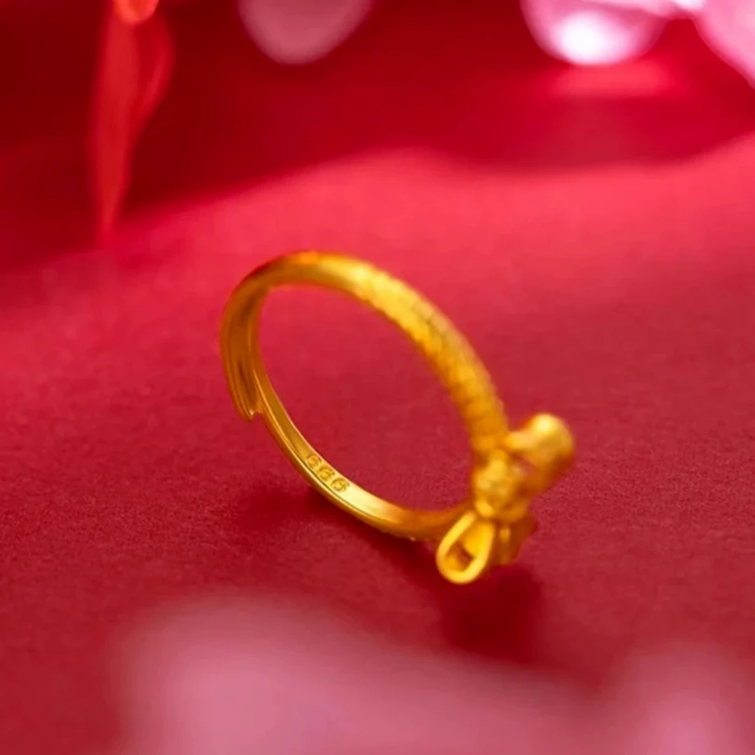 合金戒指 合金戒指2024爆款蝴蝶花戒女士气质轻奢时尚潮流精美