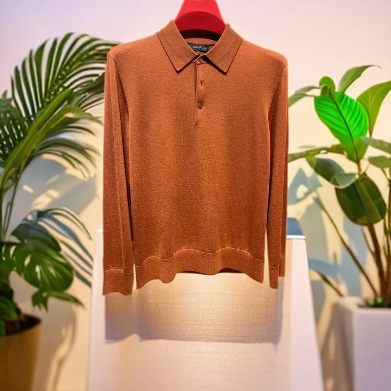 冬季纯色翻领羊毛内搭