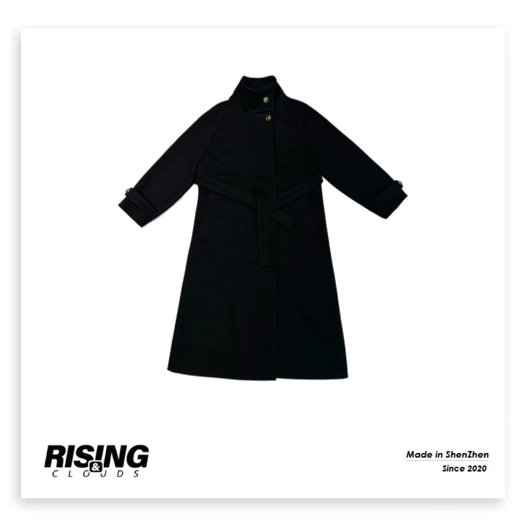 RISING&CLOUDS【小法】深圳南油雅丹风时尚百搭重工大衣 100258GT