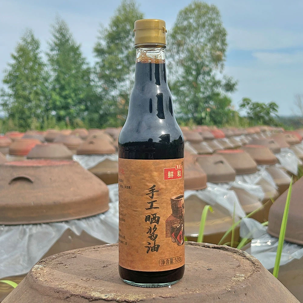 1斤玻璃瓶 | 日晒1059天古法手工纯粮食酿造天然发酵老式瓦缸酱油