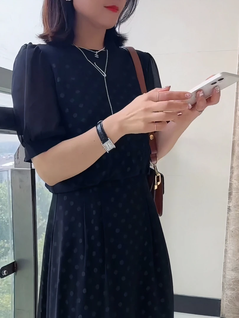 【牧牧推荐】887夏季时尚遮肚子显瘦名媛气质女装连衣裙