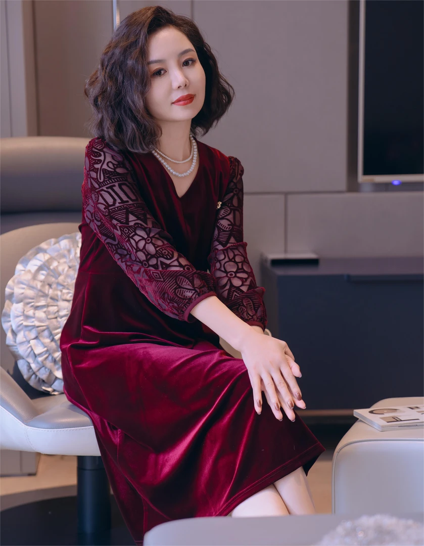 零态【幕锦】连衣裙红色婚礼气质夏新娘长袖结婚大码青春春秋秋季