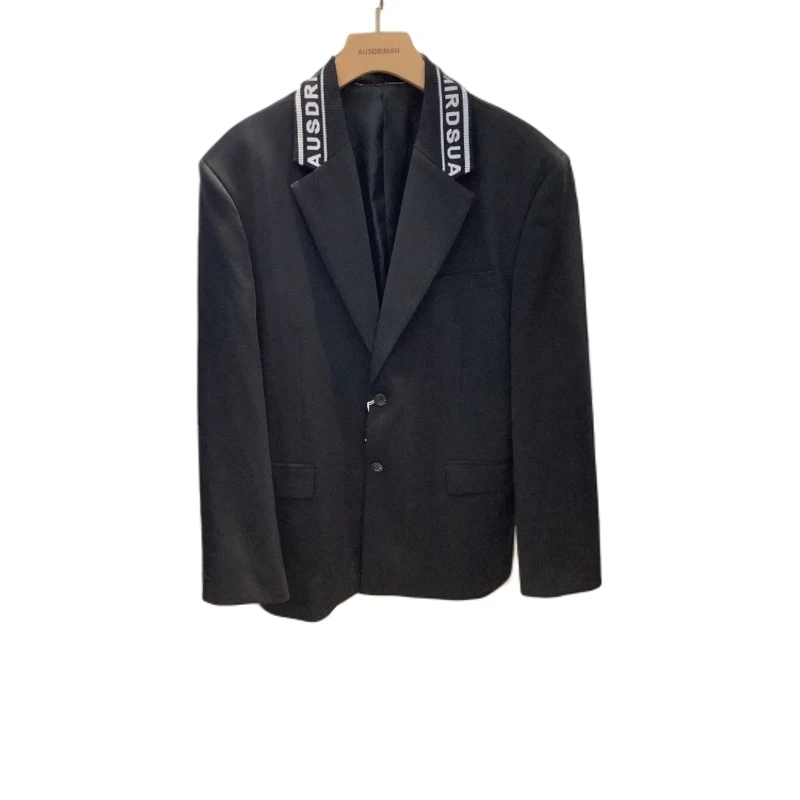 GAMER高级感痞帅渣男穿搭西装外套男轻熟风撞色平驳领休闲西服