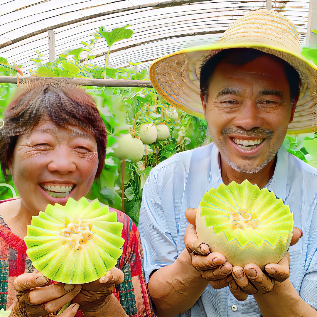 【秋月梨三叔】冰淇淋玉菇甜瓜3-6斤软糯香甜新鲜水果农产品美味