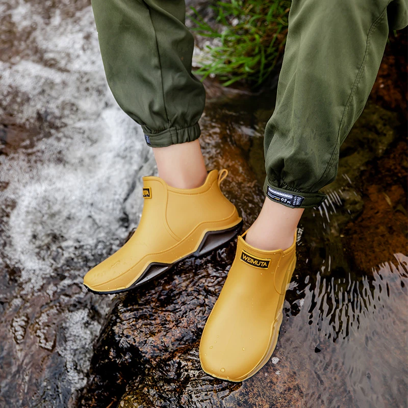 户外防水运动雨鞋防水鞋露营工作洗车钓鱼鞋子防辣条工作鞋胶鞋