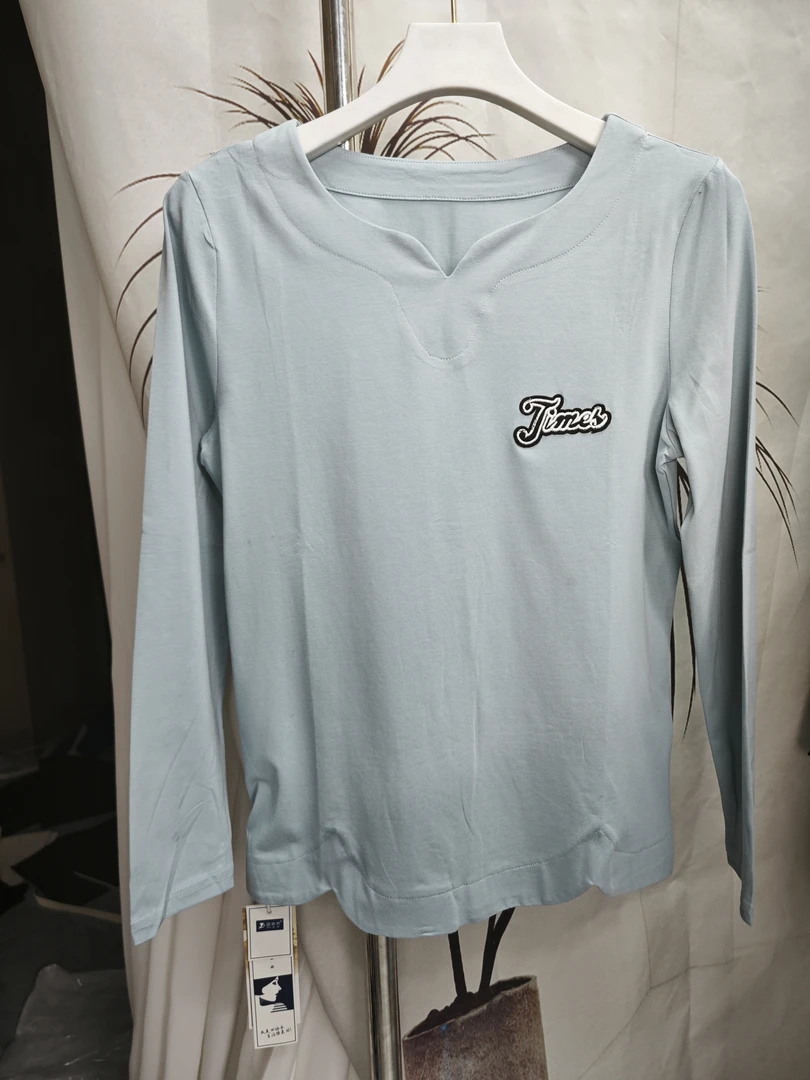 打底衫拼接圆领秋装体恤大码女装上衣83109