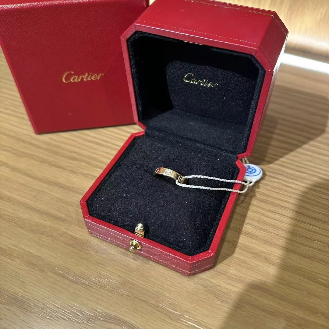 99新 Cartier/卡地亚 飞小雨Fisoy/ 玫瑰金750单钻戒指