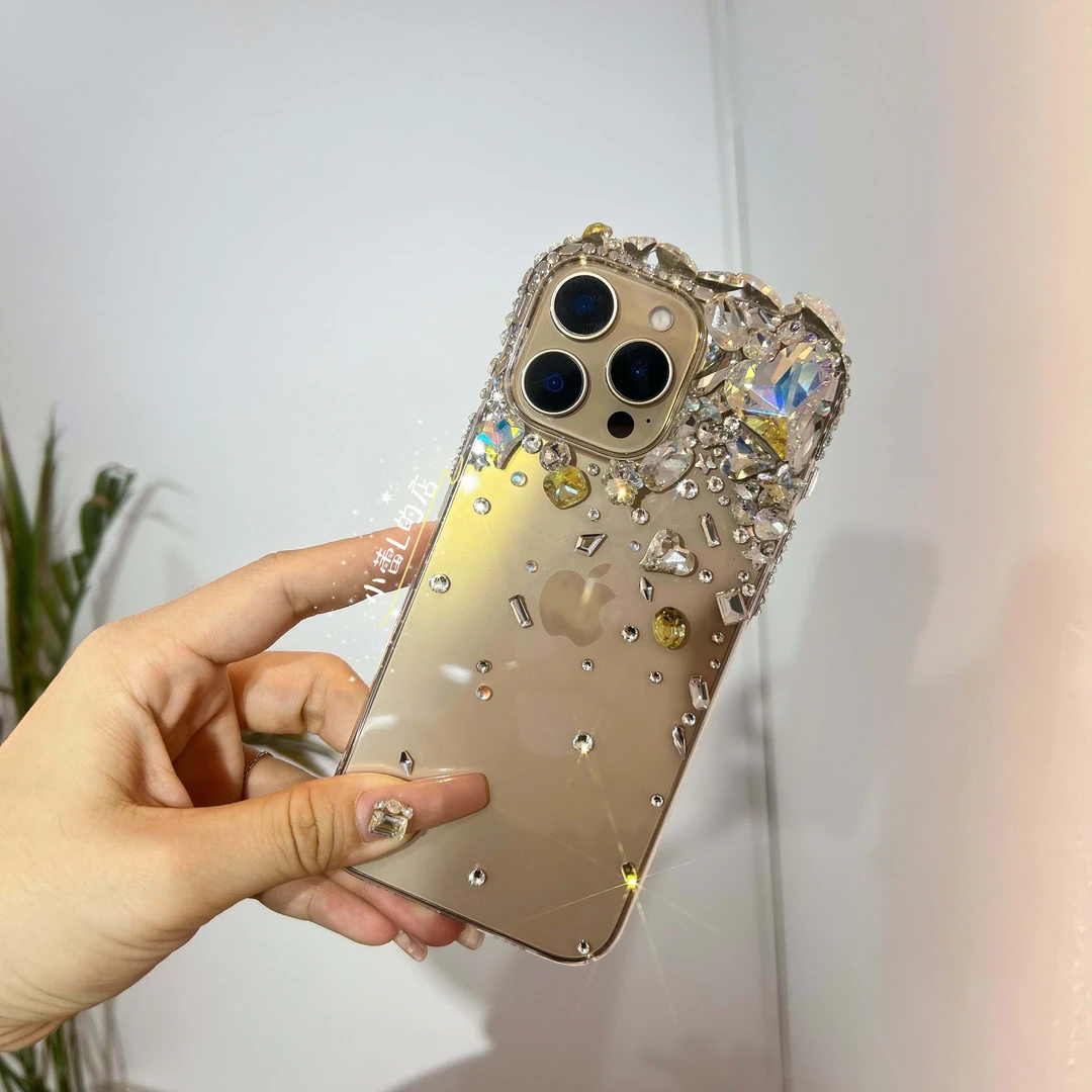 【沙漠金】沙漠色手机壳diy水钻13手机壳15pro适用16promax透明华为