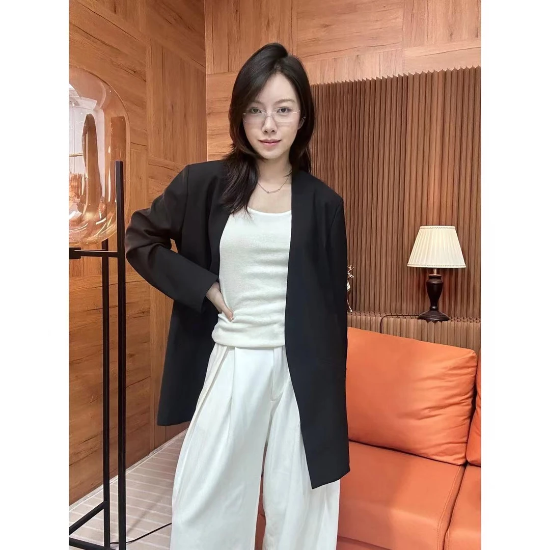 YBL-8829黑色设计款百搭女士休闲西服