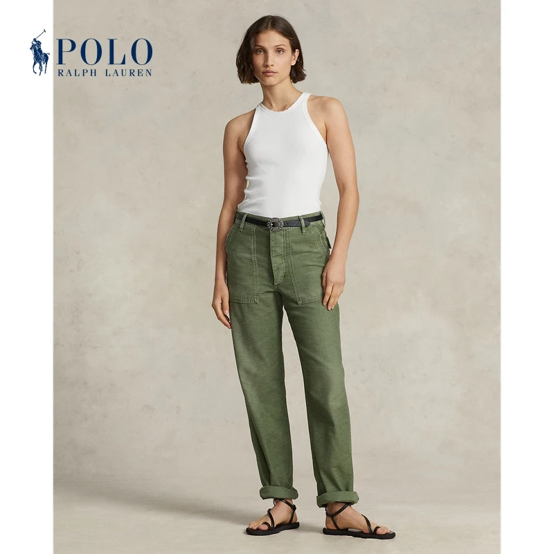 Ralph Lauren拉夫劳伦女装 经典款棉缎休闲长裤211890370