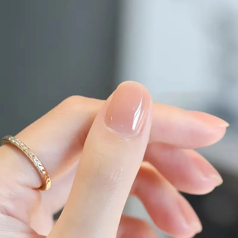 显白新款裸色纯色高级指甲油不可剥持久不掉色防水免烤速干美甲