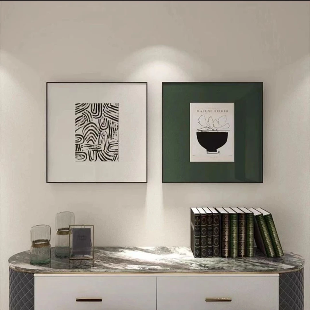 餐厅装饰画轻奢感餐桌饭厅抽象艺术极简壁画客厅卧室床头两联5050