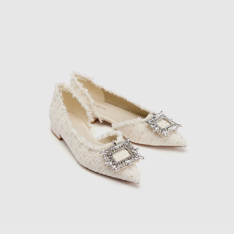 URBAN REVIVO女士小香名媛风尖头单鞋UAWS40188