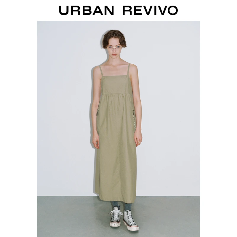UR女装轻户外山系口袋A字吊带连衣裙UYV740025