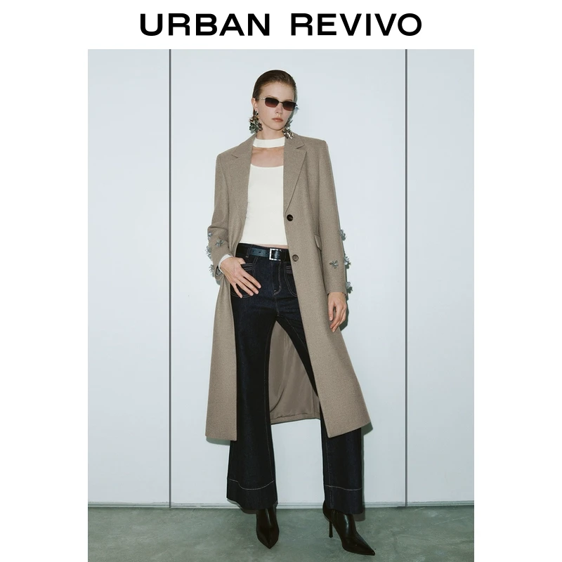 UR女装时尚老钱风气质通勤廓形大衣UWG140153