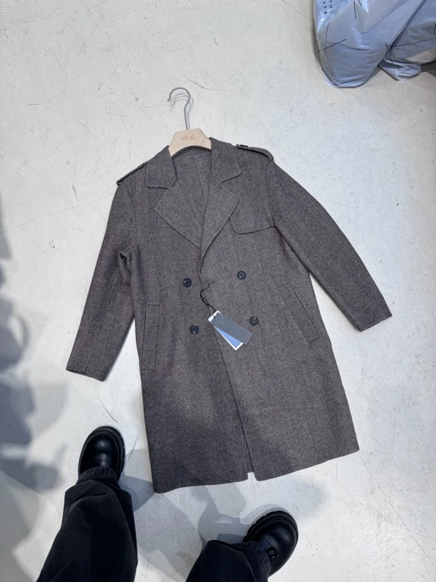 秋冬新款高品质男士长款毛呢大衣