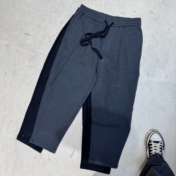 秋冬新款高品质微宽松尼料百搭男士休闲裤