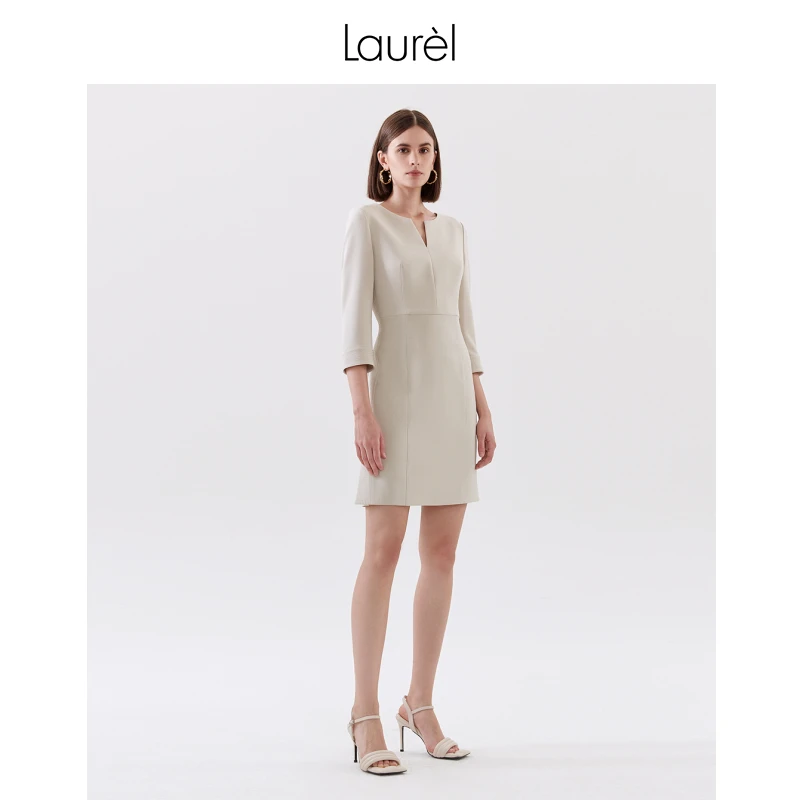 Laurel劳芮春秋法式气质修身百搭连衣裙女LWD333Y02900