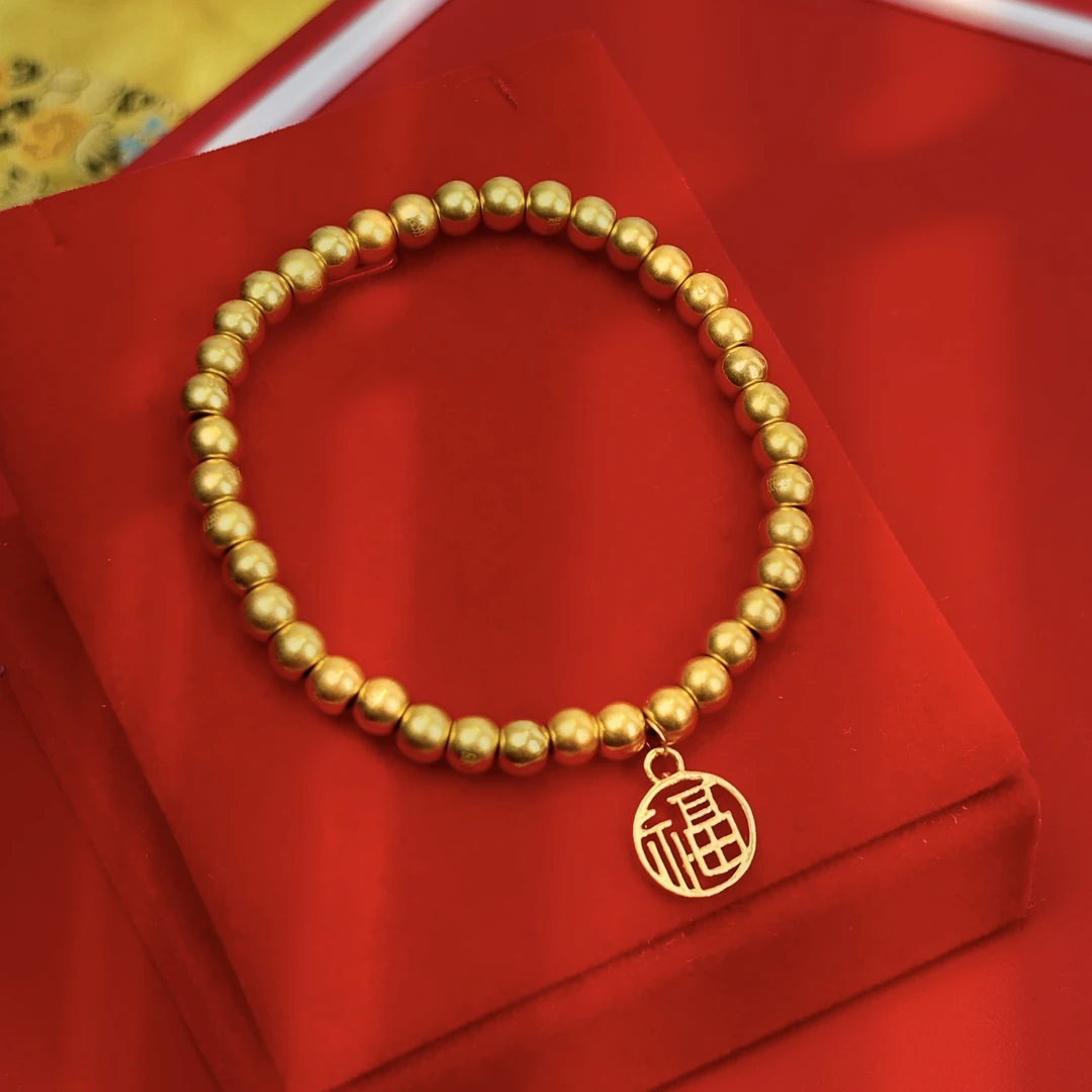 足金999卡5古法金珠福牌配件（39颗金珠）质检中心发货@@006-12