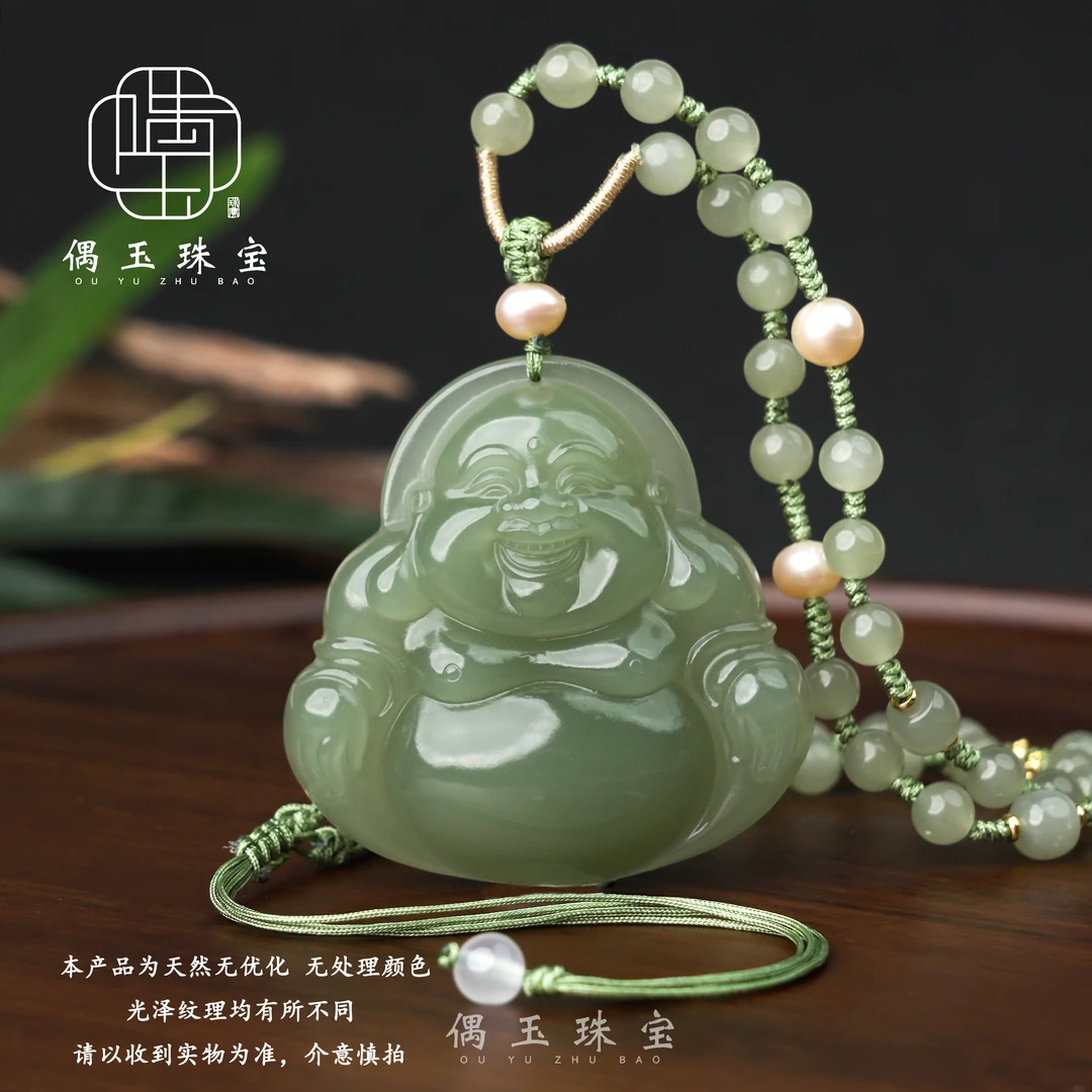 【莹莹专属】偶玉珠宝丨福念*和田玉*佛公吊坠—天然珠宝多样性发一
