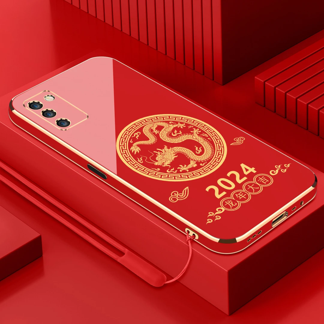 电镀龙年大吉适用oppoa55手机壳防摔硅胶保护壳直边软壳手机套