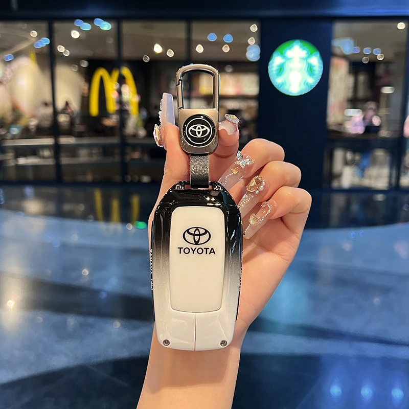 适用丰田钥匙套普拉多汉兰达卡罗拉霸道锐志兰德酷路泽包壳扣