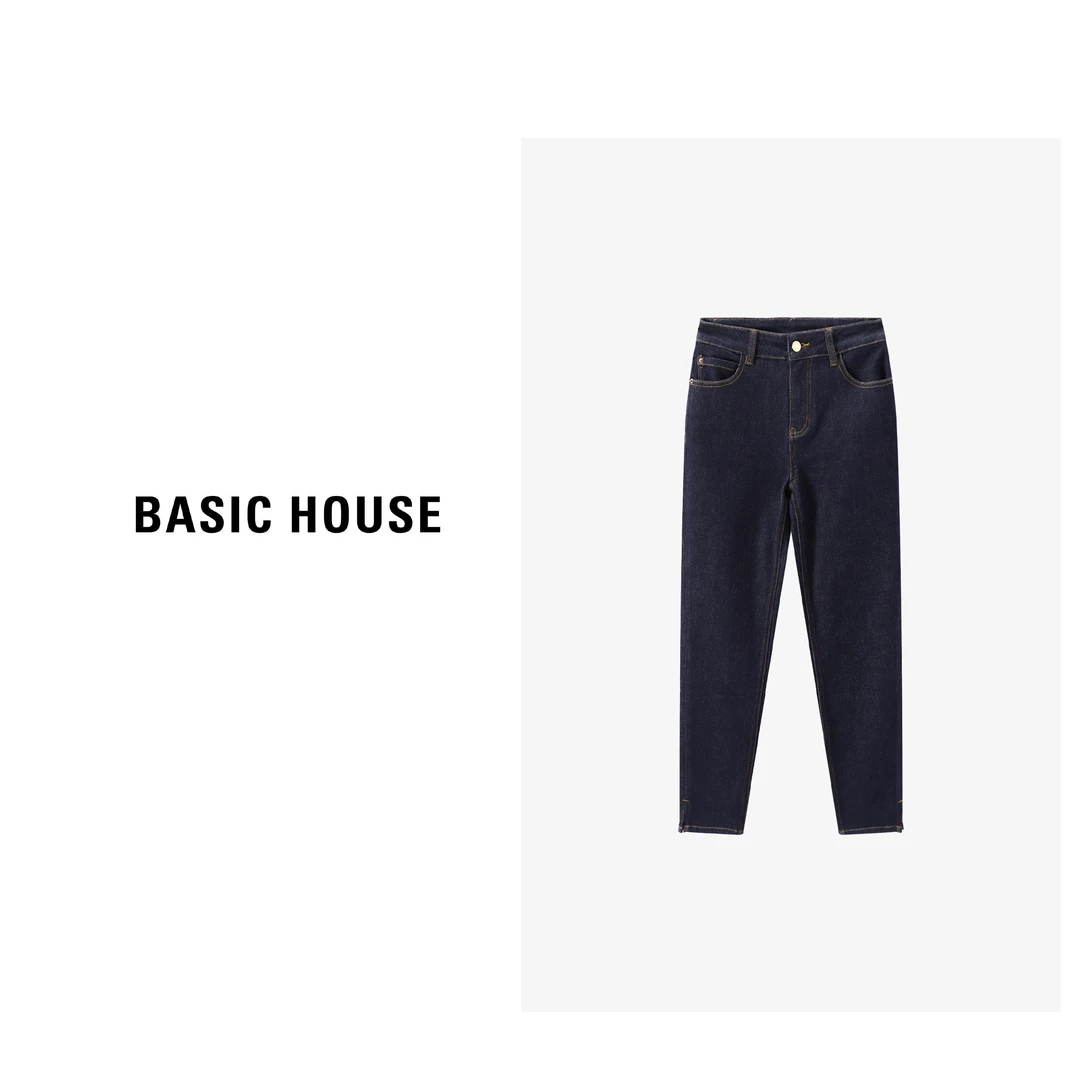 Basic House/百家好女士时尚百搭修身休闲小脚牛仔裤B0633H52872