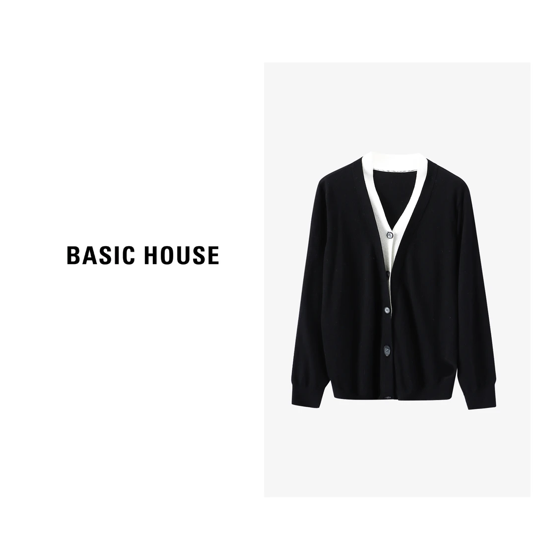Basic House/百家好轻职场假两件气质休闲时尚针织衫B0633B5R442