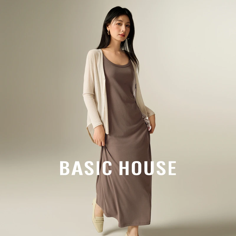 Basic House/百家好慵懒风轻奢高级吊带女套装B0624S5J552