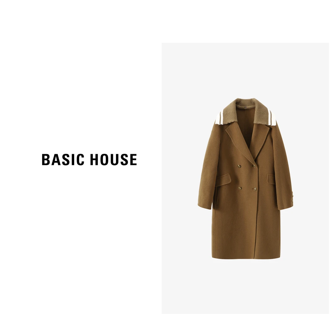 Basic House/百家好 海军领舒适百搭双面呢大衣B0623H5G982