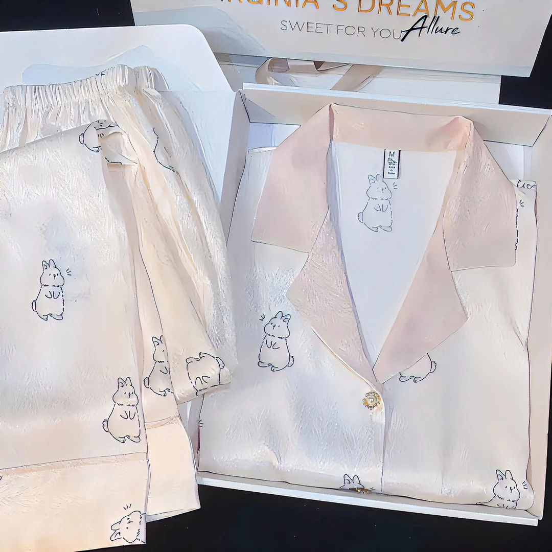 睡衣女士仿真丝夏季冰丝长袖长裤薄款2023年新款睡衣套装女款爆款