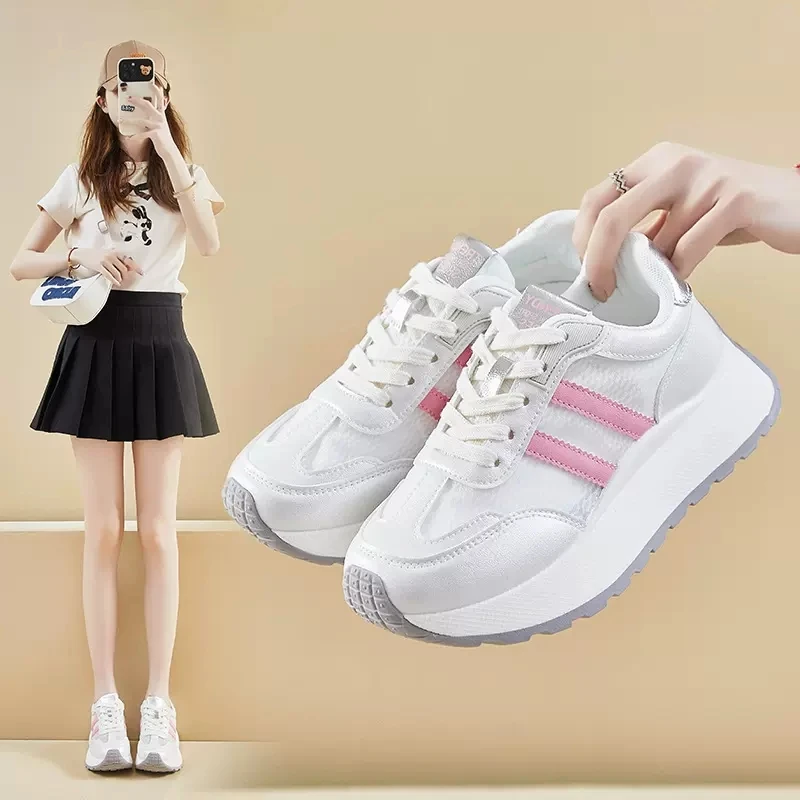 2024夏季新款韩版ins潮百搭厚底阿甘鞋女鞋休闲鞋小白鞋K851//C