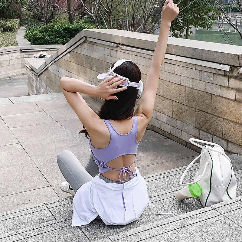 奔跑吧卡卡宽肩带背心式高强度运动内衣跑步绑带瑜伽美背健身背心