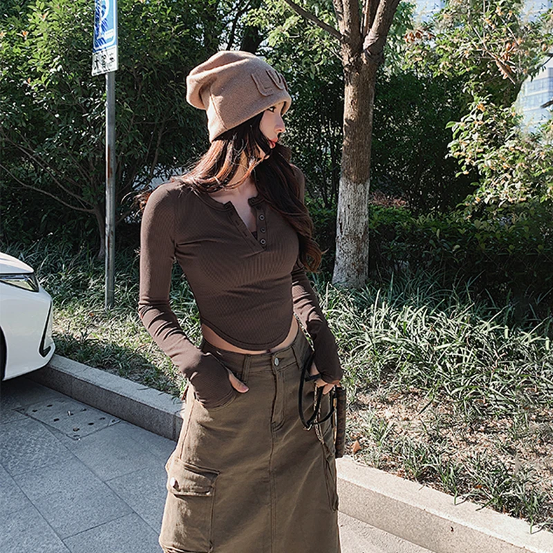 奔跑吧卡卡运动上衣女弧形下摆遮肉显瘦长袖瑜伽服内搭外穿健身服