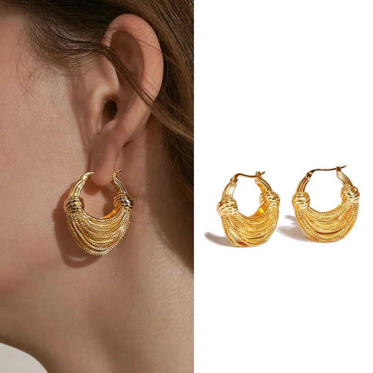 铜合金耳饰 流苏链条耳环轻奢小众设计高级时尚小圆圈N10012