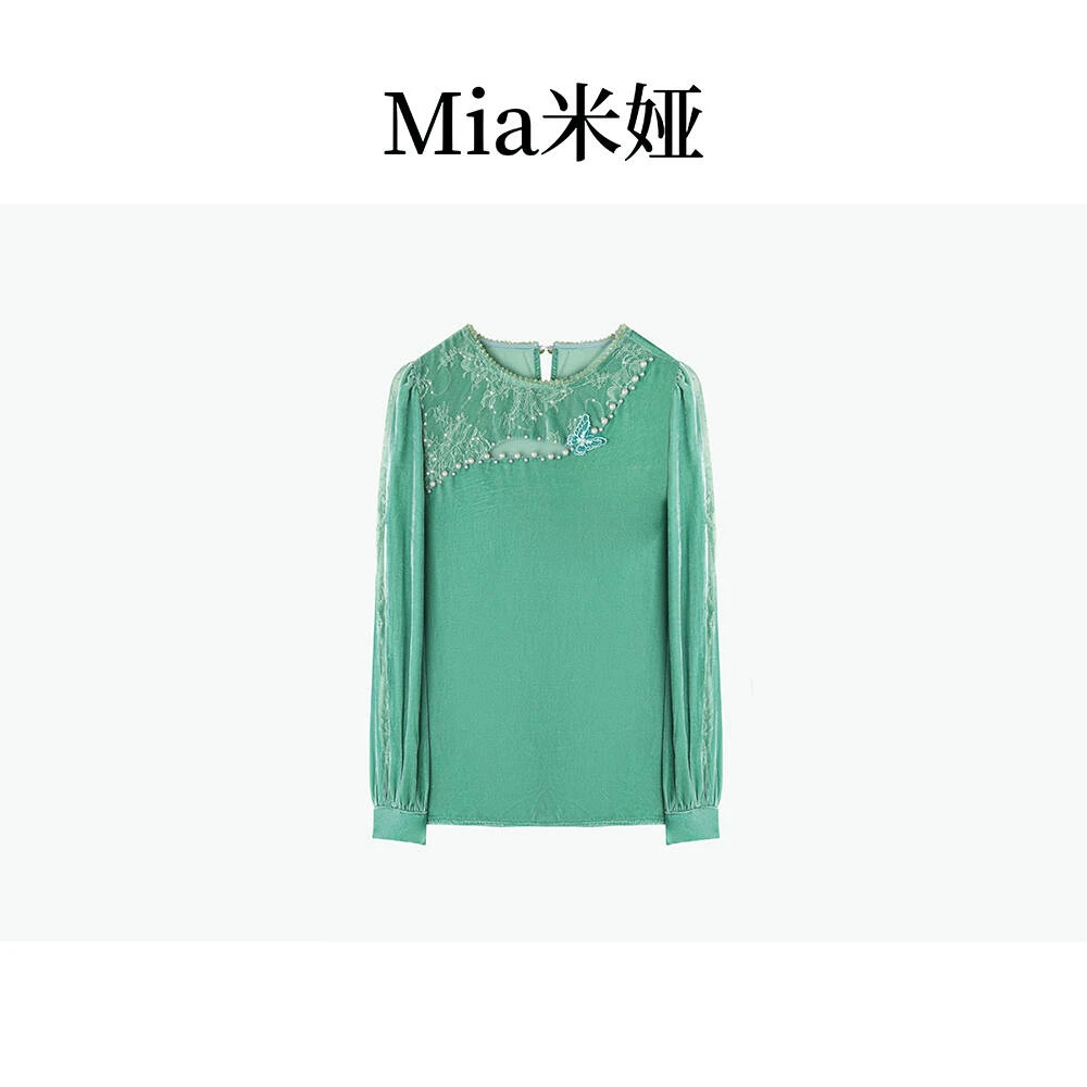 【南鸢】春季新款高级感上档次丝绒衬衫百搭气质显瘦女装上衣DY5253