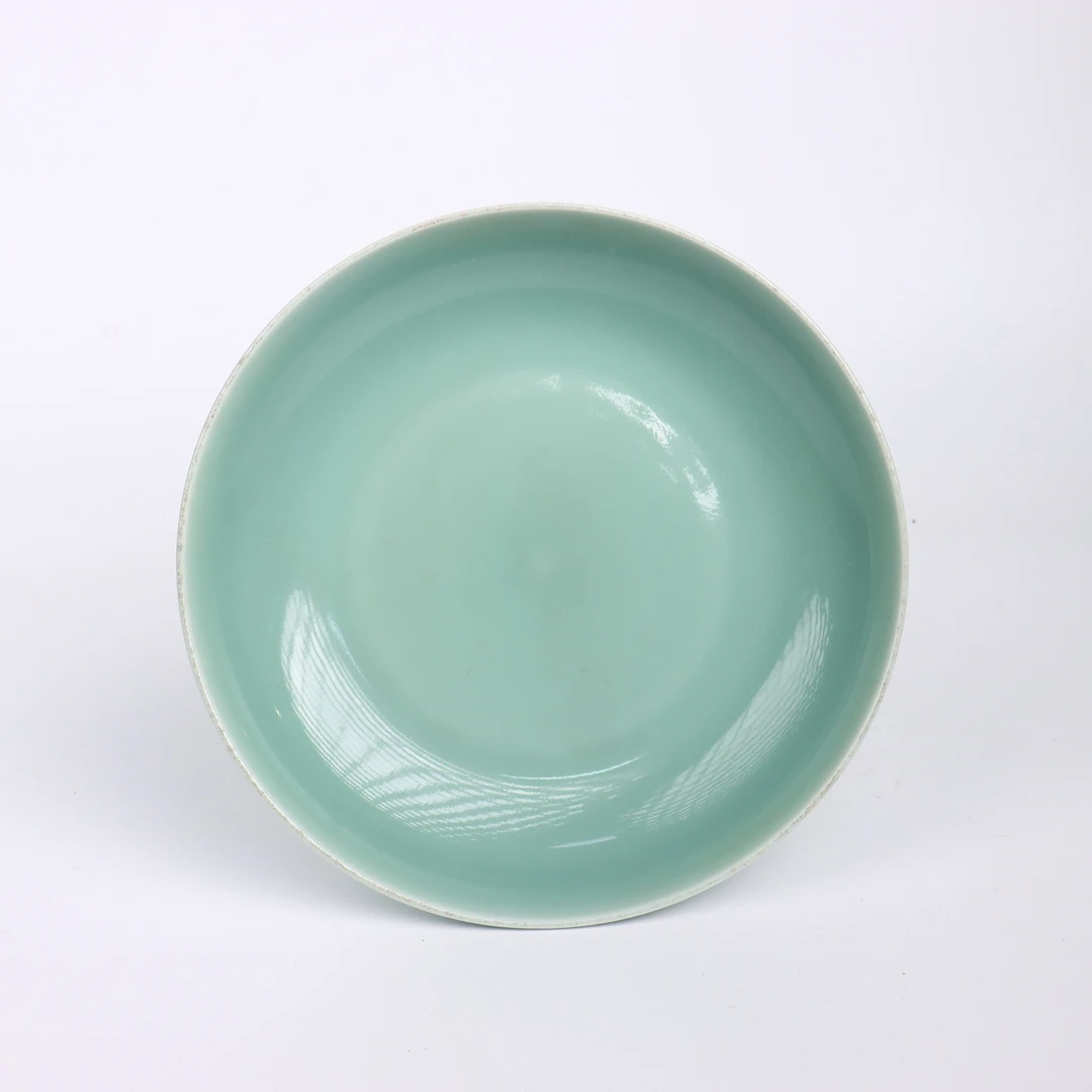 【清康熙】豆青釉盘（口径22.5cm）669