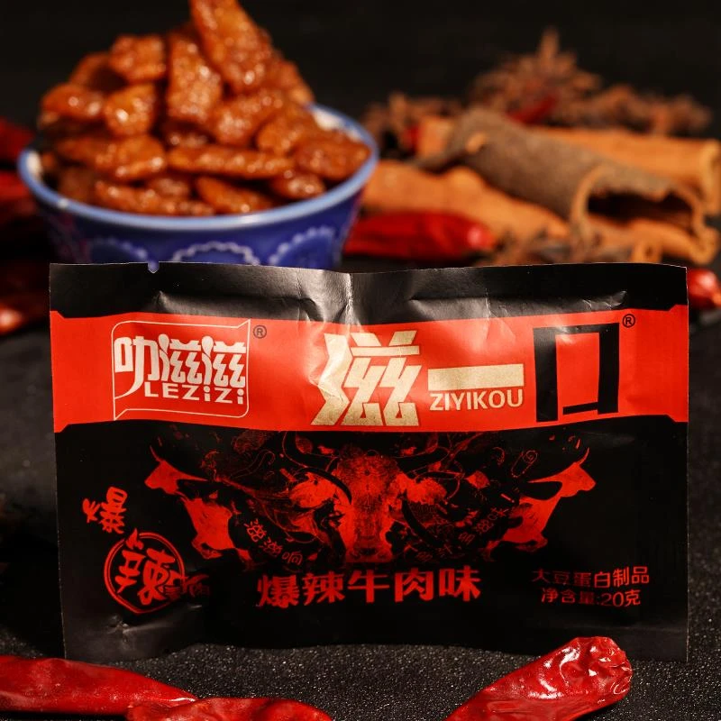 叻滋滋辣素肉滋口韩式素牛肉香菇肥牛味辣条怀旧零食品小吃笋0g