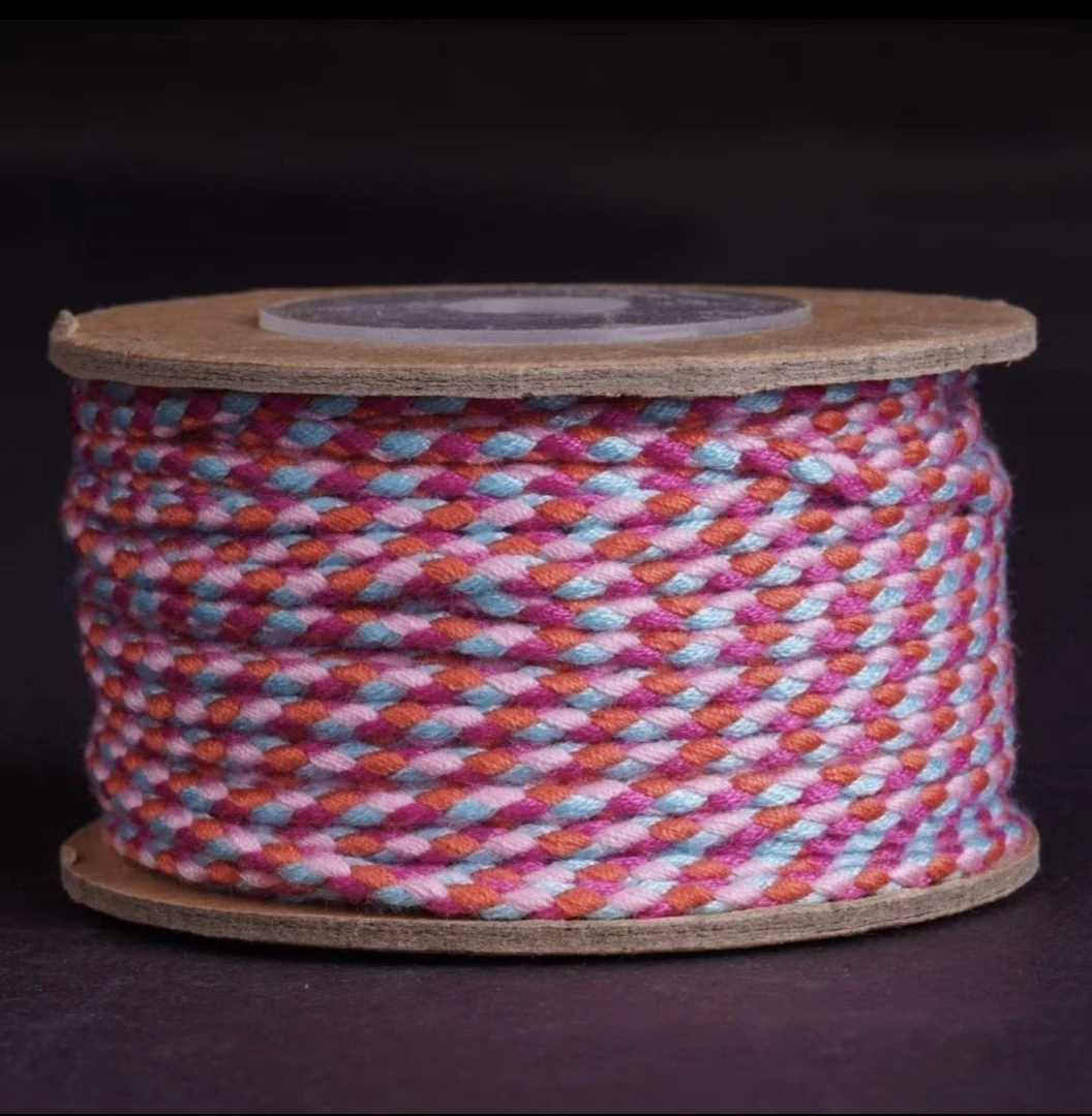 可烧文玩专用涤棉线手工编织绳百香籽凤眼吊坠棉线手流苏串耐磨