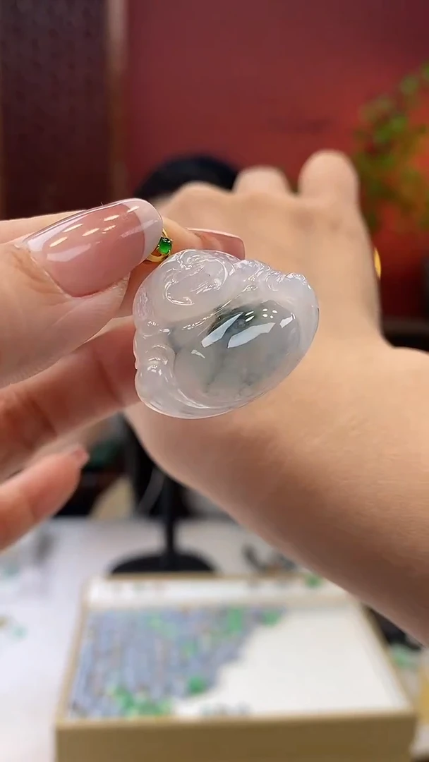 【闪购商品】翡翠颈饰18K金镶嵌佛公